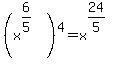 %28x%5E%286%2F5%29%29%5E4=x%5E%2824%2F5%29
