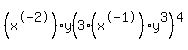 %28x%5E-2%29y%283+%28x%5E-1%29+y%5E3%29%5E4