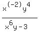 %28x%5E-2y%5E4%29%2F%28x%5E6y-3%29