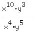 %28x%5E10+%2A+y%5E3%29%2F%28x%5E4+%2A+y%5E5%29+