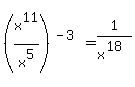 %28x%5E11%2Fx%5E5%29%5E%28-3%29=++1%2Fx%5E%2818%29