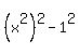 %28x%5E2%29%5E2+-+1%5E2