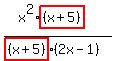 %28x%5E2%2Ahighlight%28%28x%2B5%29%29%29%2F%28highlight%28%28x%2B5%29%29%282x-1%29%29