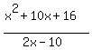 %28x%5E2%2B10x%2B16%29%2F%282x-10%29