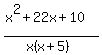 %28x%5E2%2B22x%2B10%29%2F%28x%28x%2B5%29%29