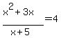 %28x%5E2%2B3x%29%2F%28x%2B5%29=4