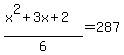 %28x%5E2%2B3x%2B2%29%2F6=287