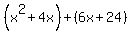 %28x%5E2%2B4x%29%2B%286x%2B24%29