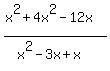 %28x%5E2%2B4x%5E2-12x%29%2F%28x%5E2-3x%2Bx%29