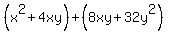 %28x%5E2%2B4xy%29%2B%288xy%2B32y%5E2%29
