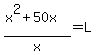 %28x%5E2%2B50x%29%2Fx+=+L