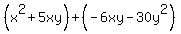%28x%5E2%2B5xy%29%2B%28-6xy-30y%5E2%29