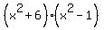 %28x%5E2%2B6%29%28x%5E2-1%29