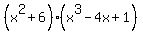 %28x%5E2%2B6%29%28x%5E3-4x%2B1%29