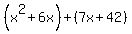 %28x%5E2%2B6x%29%2B%287x%2B42%29