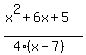 %28x%5E2%2B6x%2B5%29%2F%284%28x-7%29%29