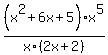 %28x%5E2%2B6x%2B5%29%2Fx%2Ax%5E5%2F%282x%2B2%29