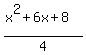 %28x%5E2%2B6x%2B8%29%2F4