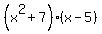%28x%5E2%2B7%29%28x-5%29