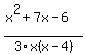 %28x%5E2%2B7x-6%29%2F3x%28x-4%29