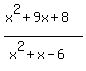 %28x%5E2%2B9x%2B8%29%2F%28x%5E2%2Bx-6%29