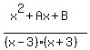 %28x%5E2%2BAx%2BB%29%2F%28%28x-3%29%28x%2B3%29%29