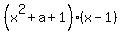 %28x%5E2%2Ba%2B1%29%28x-1%29