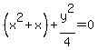 %28x%5E2%2Bx%29%2By%5E2%2F4=0