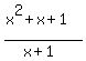%28x%5E2%2Bx%2B1%29%2F%28x%2B1%29