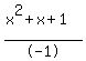 %28x%5E2%2Bx%2B1%29%2F-1