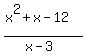 %28x%5E2%2Bx-12%29%2F%28x-3%29