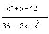 %28x%5E2%2Bx-42%29%2F%2836-12x%2Bx%5E2%29
