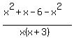 %28x%5E2%2Bx-6-x%5E2%29%2F%28x%28x%2B3%29%29