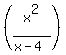 %28x%5E2%2F%28x-4%29%29