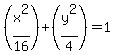%28x%5E2%2F16%29%2B%28y%5E2%2F4%29=1