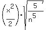 %28x%5E2%2F2%29sqrt%285%2F%28n%5E5%29%29