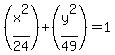 %28x%5E2%2F24%29%2B%28y%5E2%2F49%29=1