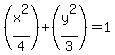%28x%5E2%2F4%29%2B%28y%5E2%2F3%29+=+1