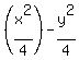 %28x%5E2%2F4%29-y%5E2%2F4%29+=+1