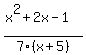 %28x%5E2+%2B+2x+-+1%29%2F7%28x%2B5%29