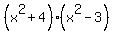 %28x%5E2+%2B+4%29%2A%28x%5E2+-+3%29