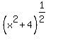 %28x%5E2+%2B+4%29%5E%281%2F2%29