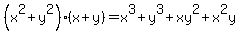%28x%5E2+%2B+y%5E2%29%28x+%2B+y%29+=+x%5E3+%2B+y%5E3+%2B+xy%5E2+%2B+x%5E2y