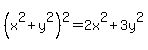 %28x%5E2+%2B+y%5E2%29%5E2+=+2x%5E2+%2B3y%5E2