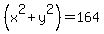 %28x%5E2+%2B+y%5E2%29+=+164