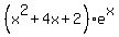 %28x%5E2+%2B4x+%2B2%29e%5Ex