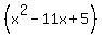 %28x%5E2+-+11x+%2B+5%29