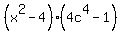 %28x%5E2+-+4%29%284c%5E4+-+1%29