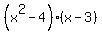%28x%5E2+-+4%29%28x+-+3%29