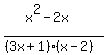 %28x%5E2+-2x%29%2F%28%283x%2B1%29%28x-2%29%29